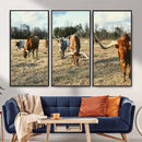 Texas Longhorn Wall Art Canvas Print, Western Ranch Cattle by MyGreatCanvas | Canvas Wall Art Prints | Photo Prints & Wall Decor