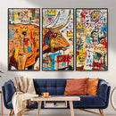 Basquiat Style Bull Graffiti Wall Art Canvas Print, Street by MyGreatCanvas | Canvas Wall Art Prints | Photo Prints & Wall Decor