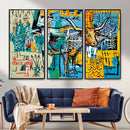Basquiat Style Bird Bull Graffiti Wall Art Canvas Print, by MyGreatCanvas | Canvas Wall Art Prints | Photo Prints & Wall Decor