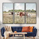Texas Longhorn Cattle Wall Art Canvas Print, Rustic Ranch by MyGreatCanvas | Canvas Wall Art Prints | Photo Prints & Wall Decor
