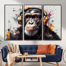 Dj Monkey Wall Art Canvas Print – Colorful Pop Art Banksy by MyGreatCanvas | Canvas Wall Art Prints | Photo Prints & Wall Decor