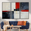Navy Red Abstract Wall Art Canvas Print, Modern Luxury by MyGreatCanvas | Canvas Wall Art Prints | Photo Prints & Wall Decor