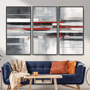 Gray Red Abstract Wall Art Canvas Print, Modern Abstract by MyGreatCanvas | Canvas Wall Art Prints | Photo Prints & Wall Decor