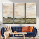 Muted Watercolor Hill Landscape Print — Beige Taupe Cloudy by MyGreatCanvas | Canvas Wall Art Prints | Photo Prints & Wall Decor