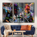 Graffiti Baseball Player Street Art Wall Art Canvas Print by MyGreatCanvas | Canvas Wall Art Prints | Photo Prints & Wall Decor