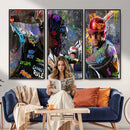 Graffiti Baseball Player Street Art Wall Art Canvas Print