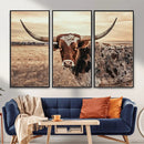 Texas Longhorn Wall Art Canvas Print – Western Cattle Ranch by MyGreatCanvas | Canvas Wall Art Prints | Photo Prints & Wall Decor