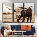 Texas Longhorn Bull Rustic Wall Art Canvas Print, Western by MyGreatCanvas | Canvas Wall Art Prints | Photo Prints & Wall Decor