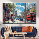 London City Street Wall Art Canvas Print, Big Ben & Red Bus by MyGreatCanvas | Canvas Wall Art Prints | Photo Prints & Wall Decor