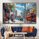 London City Street Wall Art Canvas Print, Big Ben & Red Bus by MyGreatCanvas | Canvas Wall Art Prints | Photo Prints & Wall Decor