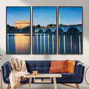 Washington DC Wall Art Canvas Print – Lincoln Memorial Night by MyGreatCanvas | Canvas Wall Art Prints | Photo Prints & Wall Decor