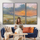 Mountain Sunset Wall Art Canvas Print Vintage Landscape by MyGreatCanvas | Canvas Wall Art Prints | Photo Prints & Wall Decor