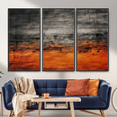 Black Orange Abstract Wall Art Canvas Print Modern Textured by MyGreatCanvas | Canvas Wall Art Prints | Photo Prints & Wall Decor