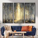 Abstract Birch Forest Wall Art Canvas Print – Modern Gold by MyGreatCanvas | Canvas Wall Art Prints | Photo Prints & Wall Decor