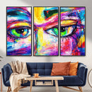 Colorful Abstract Face Wall Art Canvas Print – Modern Pop by MyGreatCanvas | Canvas Wall Art Prints | Photo Prints & Wall Decor