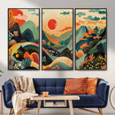 Yayoi Kusama Boho Mountain Landscape Large Wall Art, by MyGreatCanvas | Canvas Wall Art Prints | Photo Prints & Wall Decor