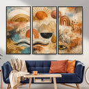 Geometric Boho Abstract Wall Art Canvas Print, Orange Blue by MyGreatCanvas | Canvas Wall Art Prints | Photo Prints & Wall Decor