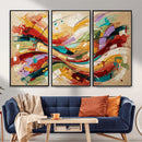 Geometric Abstract Wall Art Canvas Print, Orange Blue by MyGreatCanvas | Canvas Wall Art Prints | Photo Prints & Wall Decor