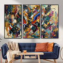 Geometric Abstract Wall Art Canvas Print, Orange Blue by MyGreatCanvas | Canvas Wall Art Prints | Photo Prints & Wall Decor