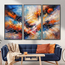 Lyrical Abstraction Wall Art Canvas Print, Orange Blue by MyGreatCanvas | Canvas Wall Art Prints | Photo Prints & Wall Decor