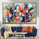 Geometric Abstract Wall Art Canvas Print, Orange Blue by MyGreatCanvas | Canvas Wall Art Prints | Photo Prints & Wall Decor