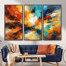 Lyrical Abstract Wall Art Canvas Print, Orange Blue Abstract by MyGreatCanvas | Canvas Wall Art Prints | Photo Prints & Wall Decor