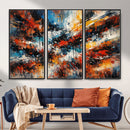 Lyrical Abstrac Wall Art Canvas Print, Orange Blue Abstract by MyGreatCanvas | Canvas Wall Art Prints | Photo Prints & Wall Decor