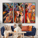 African American Jazz Singer Canvas Art — Red Dress Black by MyGreatCanvas | Canvas Wall Art Prints | Photo Prints & Wall Decor