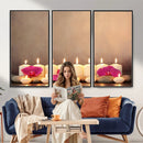 Spa Candles Orchid Canvas Print | Zen Wellness Relaxation by MyGreatCanvas | Canvas Wall Art Prints | Photo Prints & Wall Decor