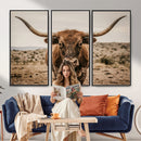 Texas Longhorn Bull Wall Art Canvas Print, Western Farmhouse by MyGreatCanvas | Canvas Wall Art Prints | Photo Prints & Wall Decor