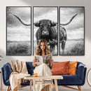 Texas Longhorn Canvas Wall Art Western Bull Desert Moody by MyGreatCanvas | Canvas Wall Art Prints | Photo Prints & Wall Decor