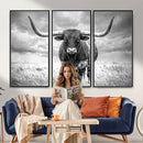 Texas Longhorn Canvas Wall Art Western Bull Desert Moody by MyGreatCanvas | Canvas Wall Art Prints | Photo Prints & Wall Decor