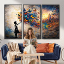 Banksy Girl Wall Art Canvas Print for Living Room Decor by MyGreatCanvas | Canvas Wall Art Prints | Photo Prints & Wall Decor