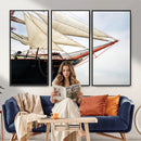 Sailboat Wall Art Canvas Print, Vintage Ship Bow Framed by MyGreatCanvas | Canvas Wall Art Prints | Photo Prints & Wall Decor