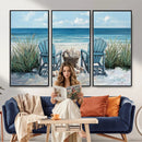 Beach Canvas Wall Art Coastal Adirondack Chairs Ocean by MyGreatCanvas | Canvas Wall Art Prints | Photo Prints & Wall Decor