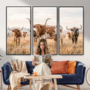 Texas Longhorn Canvas Wall Art, Rustic Farm Animal Photography Print, Farmhouse Country Decor, Western Ranch Art by MyGreatCanvas | Canvas Wall Art Prints | Photo Prints & Wall Decor