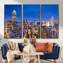 Charlotte Skyline Canvas Wall Art Print – North Carolina Cityscape Photography Print by MyGreatCanvas | Canvas Wall Art Prints | Photo Prints & Wall Decor
