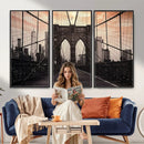 Brooklyn Bridge Canvas Wall Art, New York City Skyline Photography Print, NYC Landmark Urban Decor Artwork by MyGreatCanvas | Canvas Wall Art Prints | Photo Prints & Wall Decor
