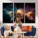 World Map and Global Flight Routes Map Canvas Wall Art, Worldwide Aviation Network Print, International Air Travel Wall Decor by MyGreatCanvas | Canvas Wall Art Prints | Photo Prints & Wall Decor
