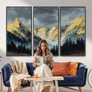 Abstract Mountain Wall Art Canvas Print Modern Landscape Painting Print