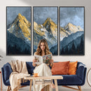 Abstract Mountain Wall Art Canvas Print Modern Landscape Painting Print