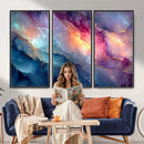 Colorful Abstract Canvas Wall Art Print, Vibrant Popup Color Art Print