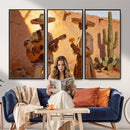 Mexican Couple Canvas Wall Art, Romantic Serenade Guitar Painting Print, Southwestern Desert Adobe Decor, Warm Golden Folk Art, Living Room Art by MyGreatCanvas | Canvas Wall Art Prints | Photo Prints & Wall Decor