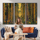 Gustav Klimt Style Forest Canvas Wall Art, Golden Forest Path Floral Art Nouveau Print, Enchanted Woodland Decor by MyGreatCanvas | Canvas Wall Art Prints | Photo Prints & Wall Decor