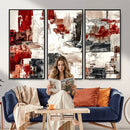 Blue Teal Abstract Canvas Wall Art, Modern Textured Painting Print, Navy Orange White Contemporary Art, Neutral Living Room Decor, Office Art by MyGreatCanvas | Canvas Wall Art Prints | Photo Prints & Wall Decor