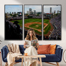 Chicago Cubs Baseball Team Print - Wrigley Field Stadium
