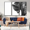 Black and White Grizzly 399 Bear Canvas Print Wall Art | by MyGreatCanvas | Canvas Wall Art Prints | Photo Prints & Wall Decor