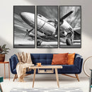 Vintage Airplane on Runway Canvas Print by MyGreatCanvas | Canvas Wall Art Prints | Photo Prints & Wall Decor