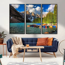 Moraine Lake 3-Panel Wall Art, Majestic Mountain and Lake by MyGreatCanvas | Canvas Wall Art Prints | Photo Prints & Wall Decor