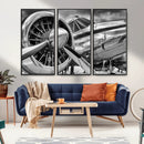 Vintage Antique Airplane Wall Art Canvas Print